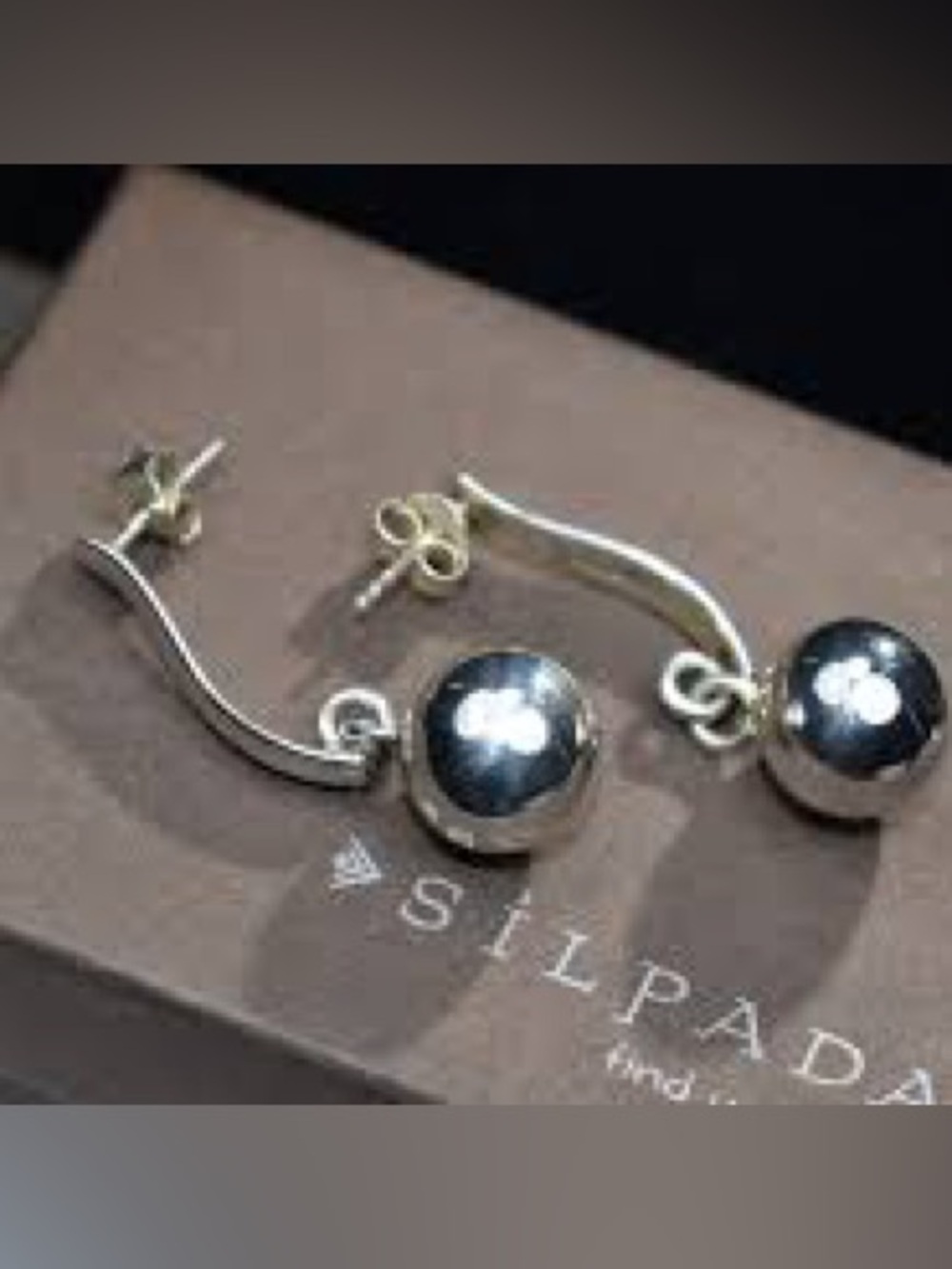 Silpada sterling silver exclamation point drop post earrings